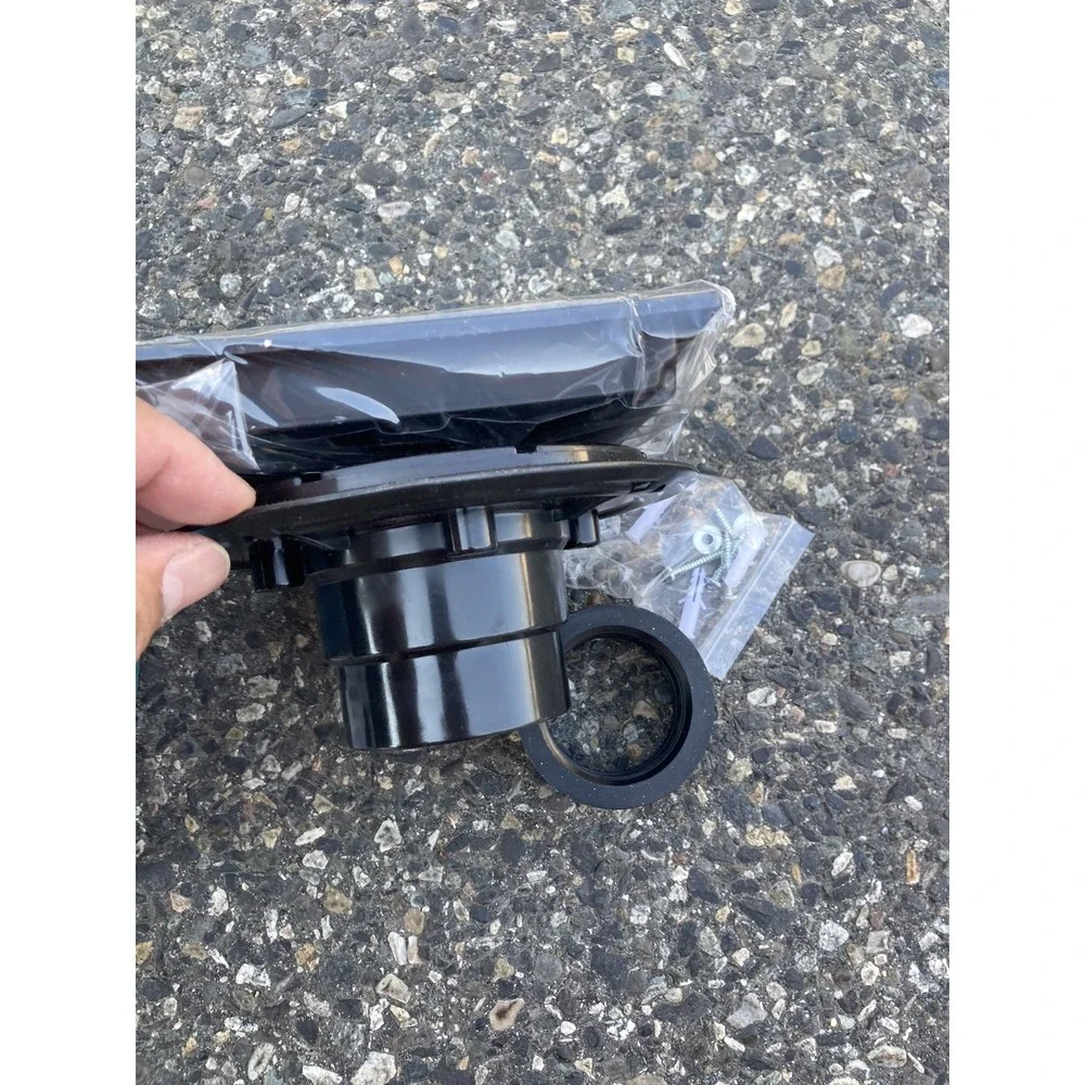 Square Shower Floor Drain Matte Black 6